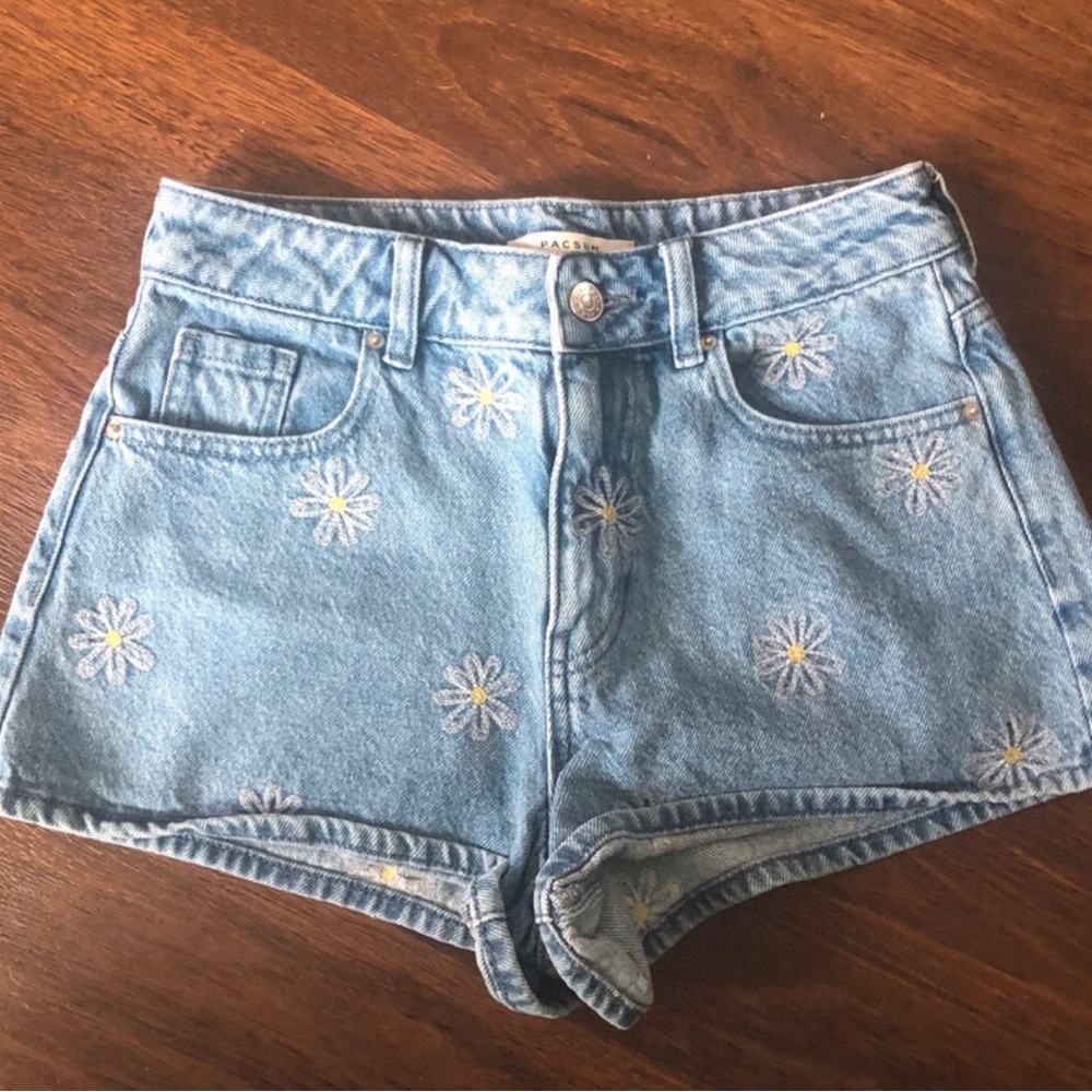 PacSun Mom Flower Daisy Jean Shorts | Size 25